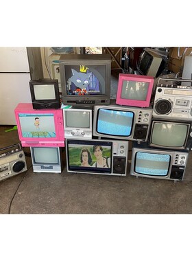 80老式黑白电视机改液晶屏播放展览场景布置接摄像头婚礼拍照打卡