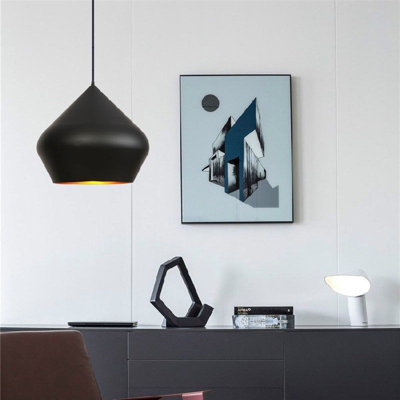 创艺个性亚黑北欧简约 餐厅咖啡厅吧台客厅卧室酒吧乐器帽子吊灯,淘宝优惠券,粉丝福利购,淘宝优惠卷