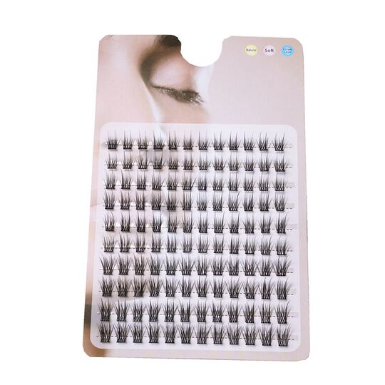 10-12mm mixed feather fan false eyelashes segmented single cluster natural soft thick eyelashes for lazy beginners