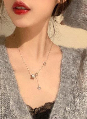 纯银项链女小众设计感颈链轻奢高级感简约百搭锁骨链2024年新款潮