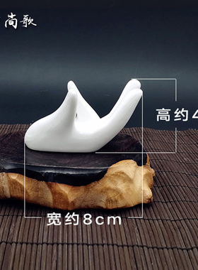 6孔12孔陶笛佛手手托白色陶瓷观音白瓷手珠宝首饰摆件拍照道具