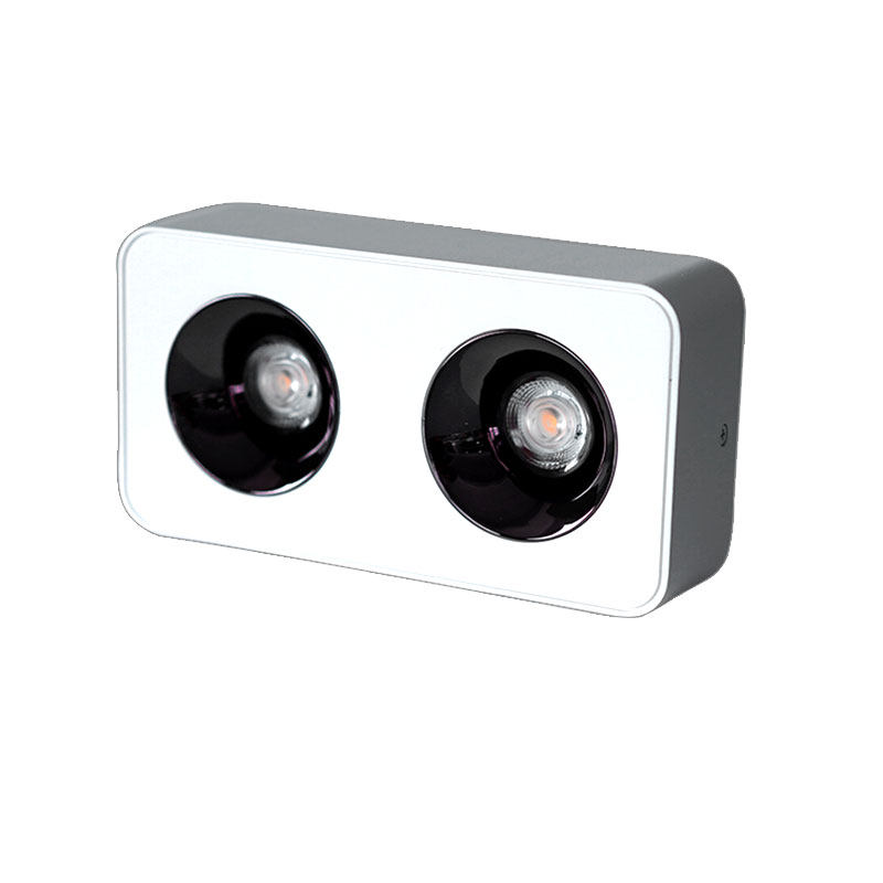 防眩超薄明装射灯led斗胆灯2X7W12W客厅卧室无主灯双头方形吸顶灯,淘宝优惠券,粉丝福利购,淘宝优惠卷