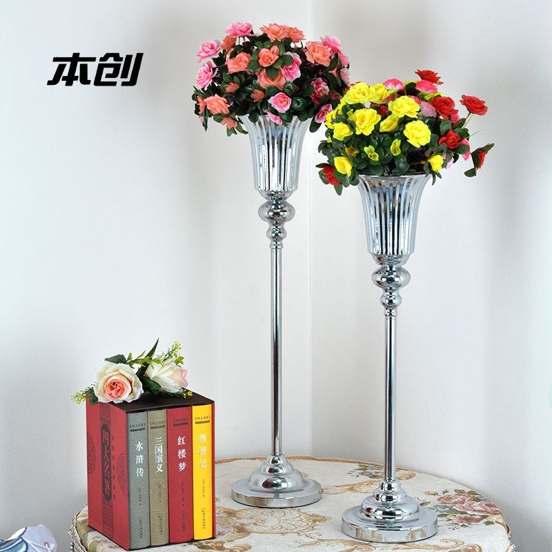 婚庆道具电镀铁艺路引婚礼布置金色花器家居餐桌插花装饰花瓶摆件,淘宝优惠券,粉丝福利购,淘宝优惠卷