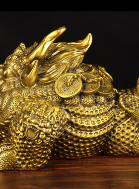 铜帝蟾王摆件 铜金蟾摆件 铜蟾王摆件