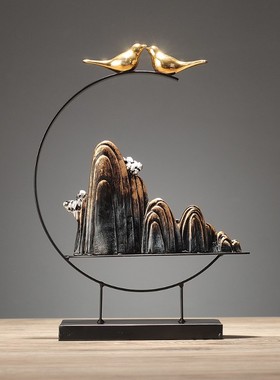 新中式家居客厅玄关禅意软装饰品创意摆设电视柜酒柜办公桌面摆件