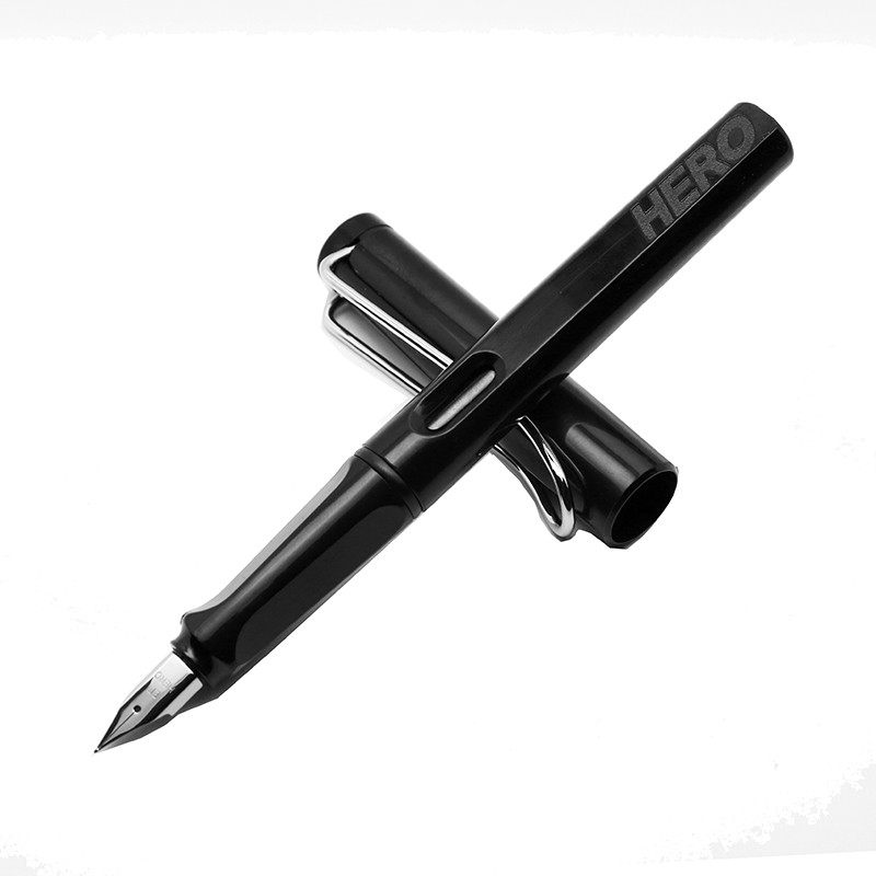 【2支】英雄钢笔359铱金正姿学生成人练字墨囊EF尖F尖0.38mm0.5mm