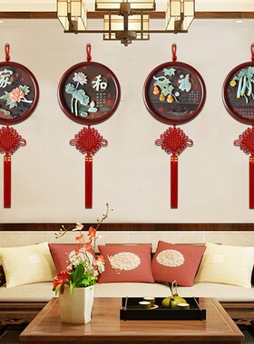 墙面装饰入户门玄关挂饰客厅背景墙壁挂墙饰餐厅墙壁中式墙上挂件