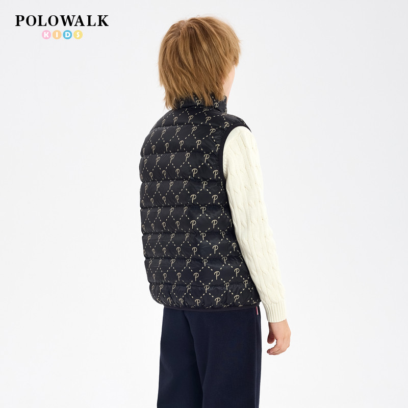 POLOWALK童装儿童马甲冬季2025新款男童女童羽绒服马甲外套背心,淘宝优惠券,粉丝福利购,淘宝优惠卷