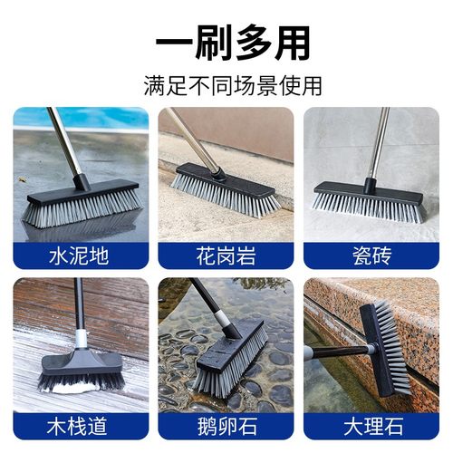 大号地板刷长柄硬毛地刷卫生间刷地刷子瓷砖地缝刷户外庭院清洁刷 - 图1