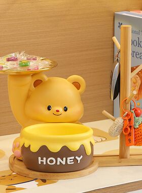 小房间温馨布置可爱小熊入户门钥匙收纳玄关摆件客厅家居鞋柜新房