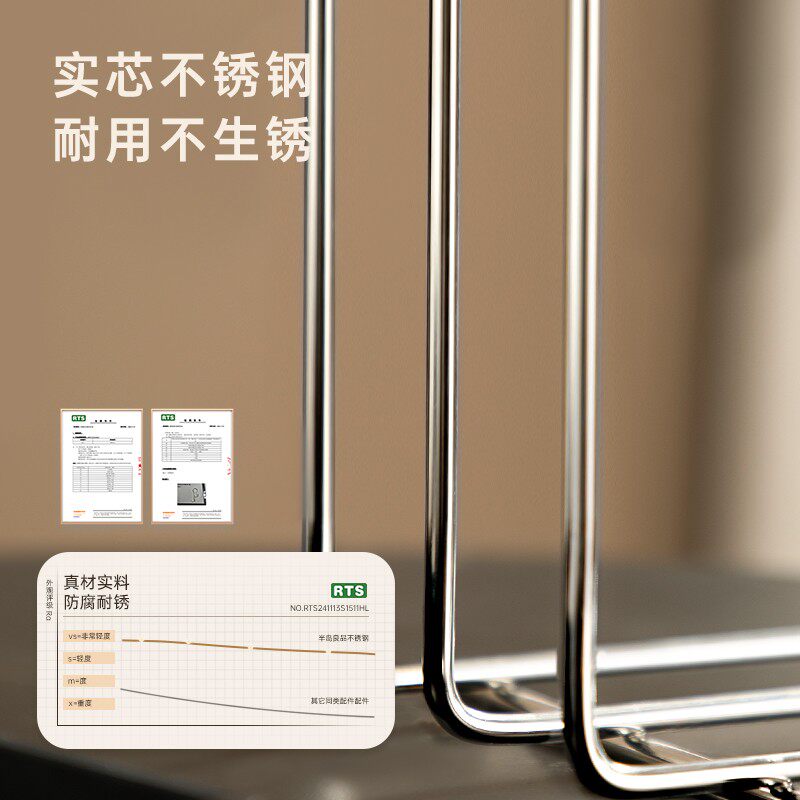 TOOLCLUB抹布沥水架不锈钢家用高档洗碗布海绵窗台厨房晾抹布架 - 图3