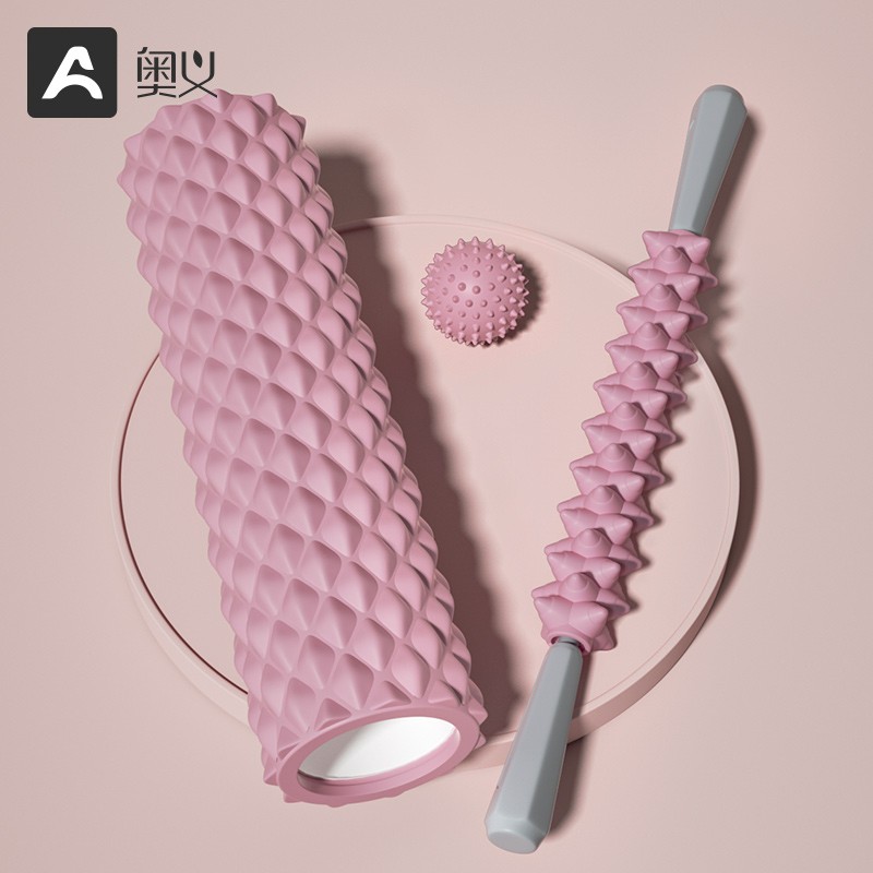 奥义颈椎肌肉放松专业狼牙按摩棒滚轴滚轮滚腿按摩器瑜伽柱家用 - 图3