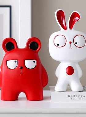 电视柜摆件家居饰品玄关入户高级感软装饰品奶油风样板房酒柜摆设