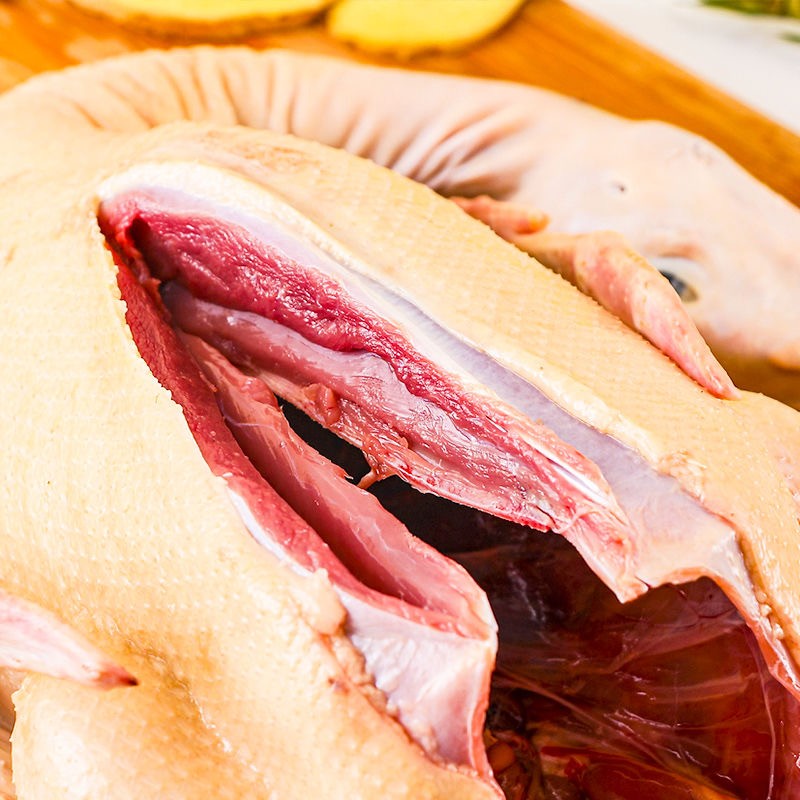 Freshly slaughtered 300-day-old free-range shelduck (yellow skin and red meat - without internal organs), the net weight of each duck is more than 4 kilograms