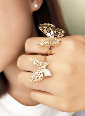 2024New Classic Chain Rings For Women Gold Plated Adjustable