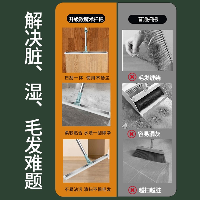 软硅胶扫把卫生间刮地水痕家用干湿两用三效合一浴室扫水大号拖地 - 图2
