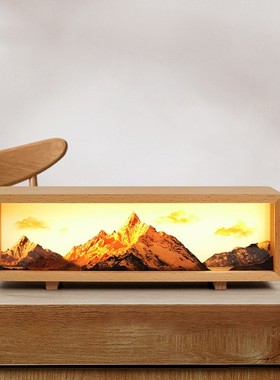 生日礼物日照金山摆件梅里雪山中秋节送男友氛围灯小夜灯新婚礼品