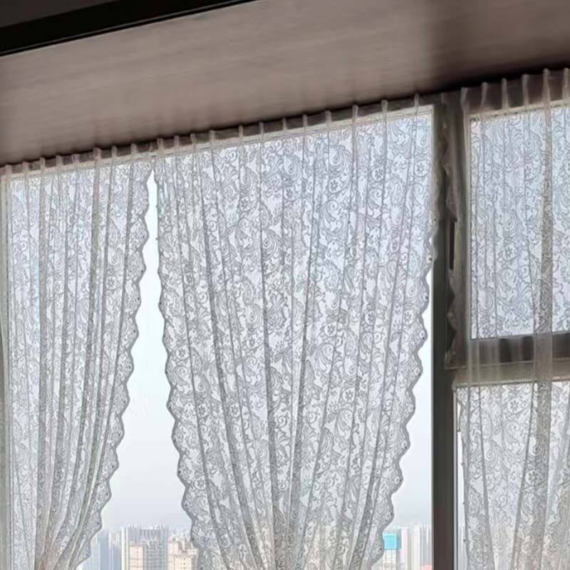 无门柜子遮挡神器纱帘飘窗开窗钉珠法式复古魔术贴免遮挡衣柜蕾丝,淘宝优惠券,粉丝福利购,淘宝优惠卷