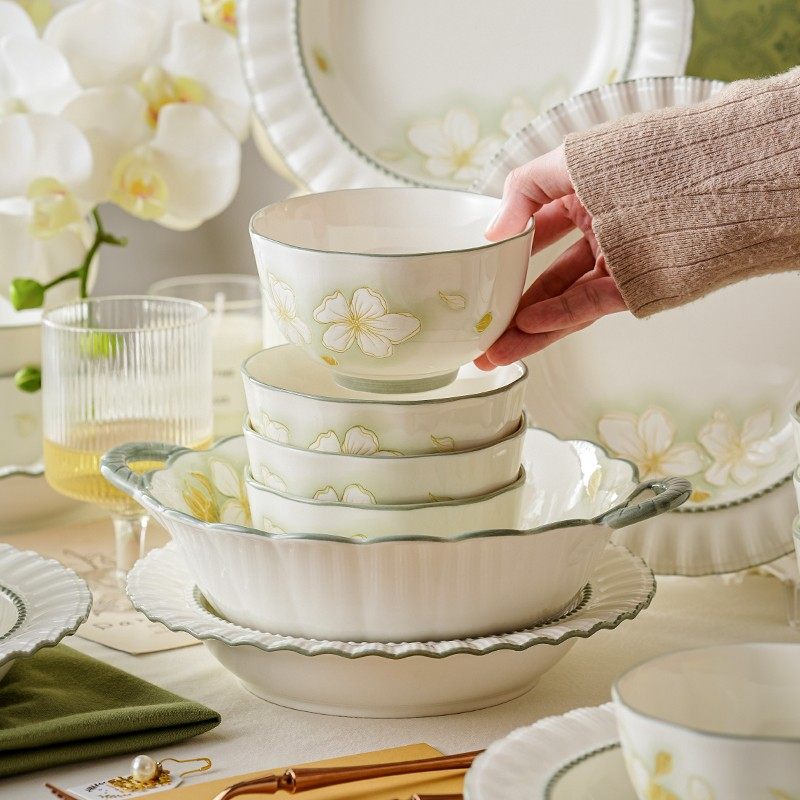 乔迁新居碗套装礼物高颜值餐具碗盘餐具家用陶瓷碗面碗餐具全套,淘宝优惠券,粉丝福利购,淘宝优惠卷