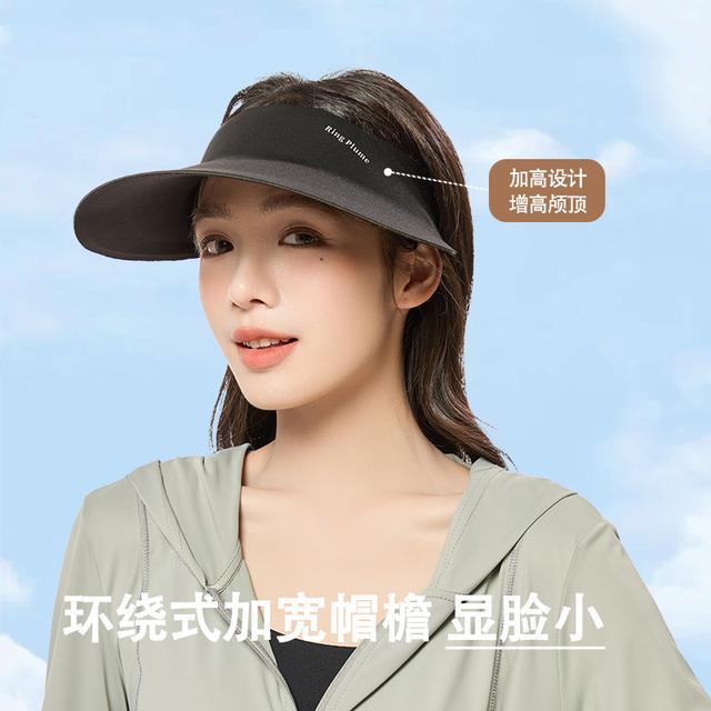 韩国进口SunNova新款运动大檐防晒帽女夏季防紫外线空顶帽无痕一 - 图0