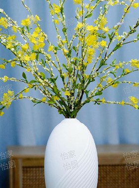 雪柳花仿真黄色雪柳花艺软装电视柜摆件仿真油菜花仿真花逼真餐桌