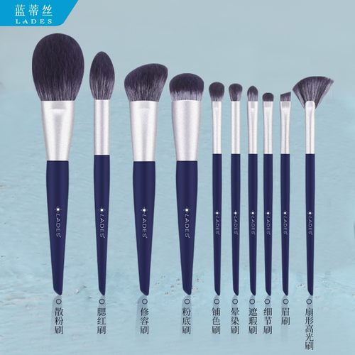 LADES/蓝蒂丝碧海潮生10支化妆刷套刷眼影刷初学者柔软软毛便携 - 图2