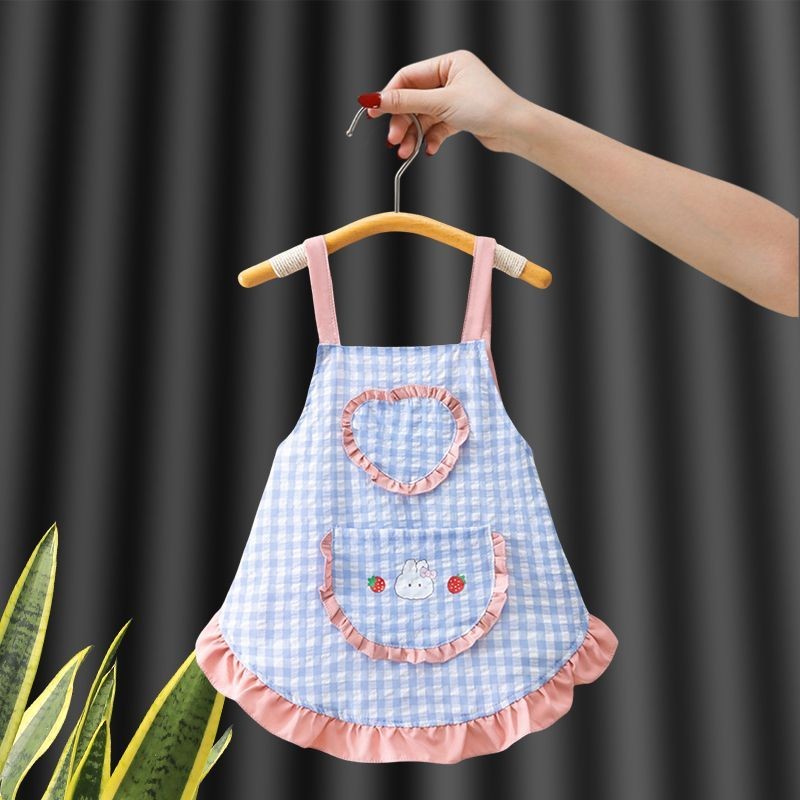 Children's smock, baby eating bib, sleeveless waterproof anti-dirty protective clothing, medium and large children's anti-dirty reverse dressing, painting apron
