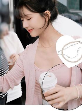 赵露思应援手链偷偷藏不住赵露思桑稚同款珍珠手链ins小众高级网