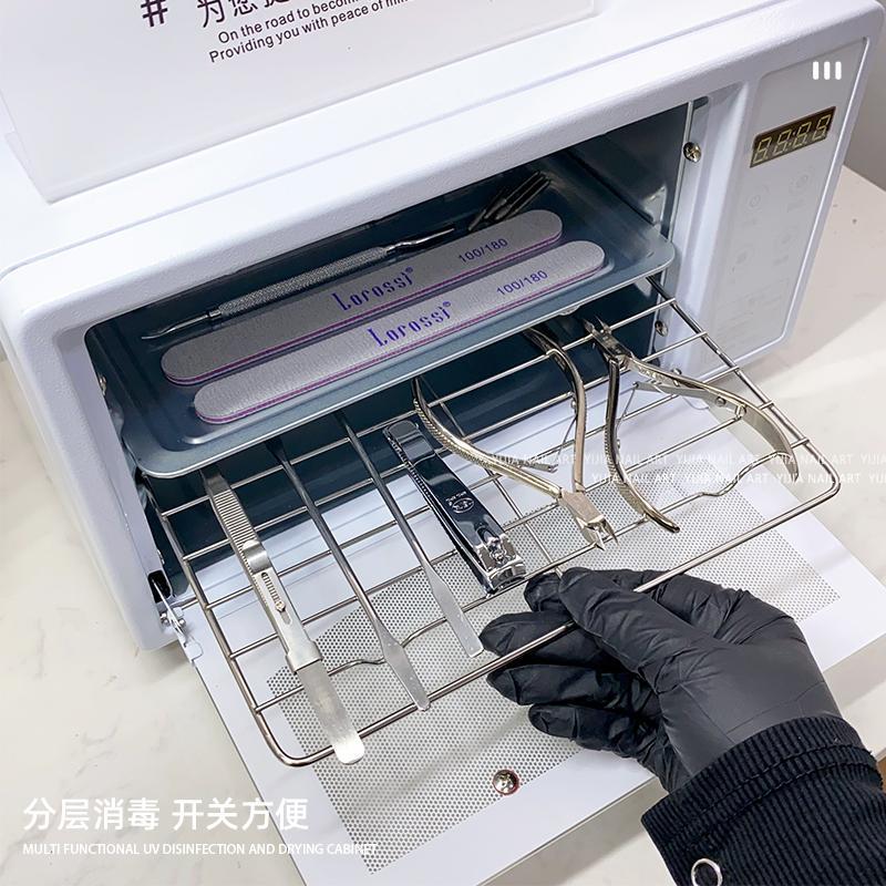 Nail art UV disinfection cabinet, drying, sterilization and disinfection box, multi-functional cleaning storage box, special tools for nail salons
