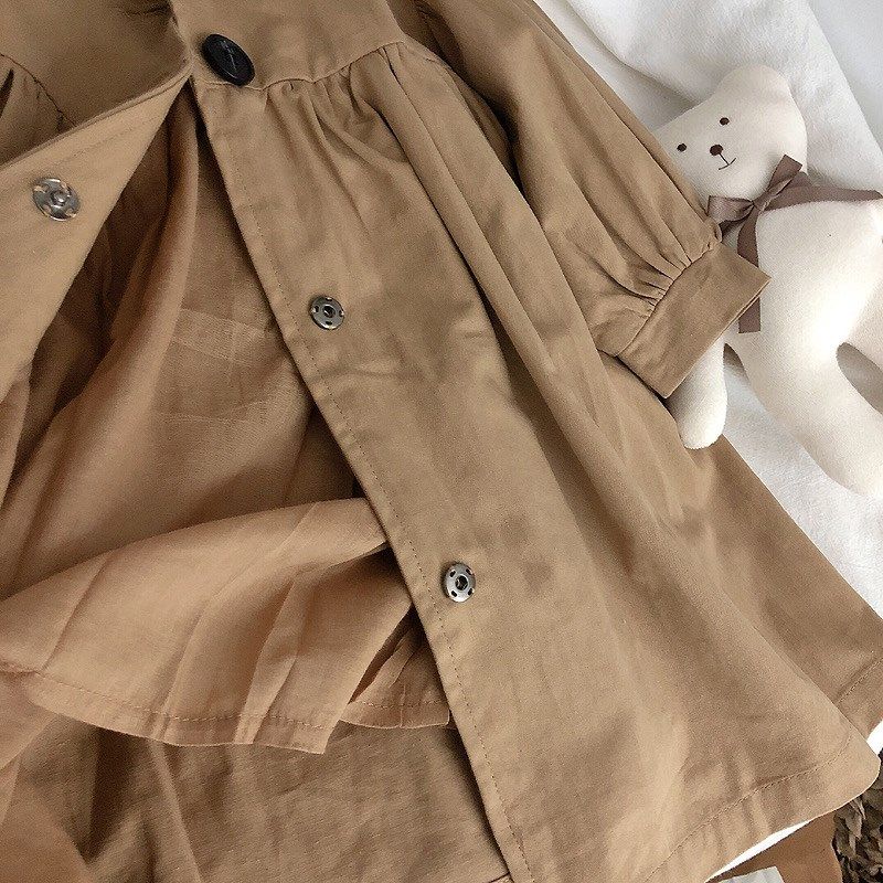 韩国童装森系复古范法式气质女童风衣外套儿童单排扣娃娃风衣外套,淘宝优惠券,粉丝福利购,淘宝优惠卷