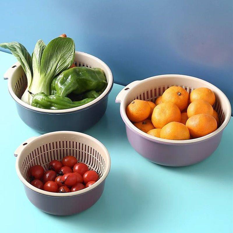 厨房大号圆形沥水篮双层洗菜沥水篮2元好物包邮小商品88vip商品,淘宝优惠券,粉丝福利购,淘宝优惠卷