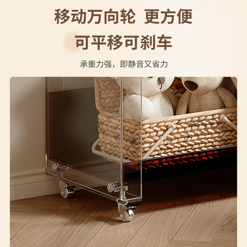 Acrylic display cabinet ins transparent storage rack bookshelf living room hand display rack removable floor storage cabinet