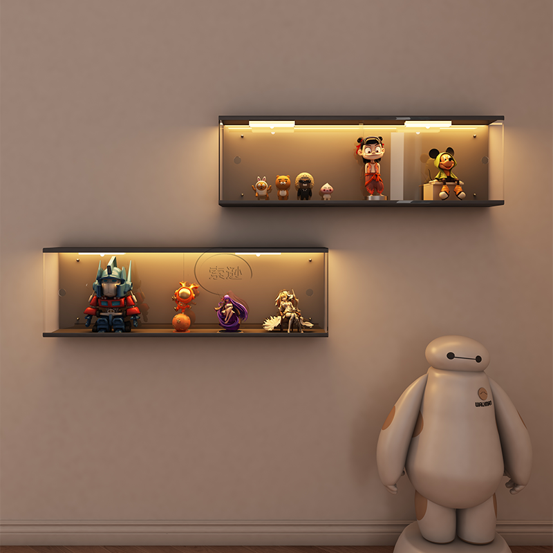 手办展示柜盲盒收纳展示架壁挂式防尘储物柜挂墙透明亚克力收纳柜,淘宝优惠券,粉丝福利购,淘宝优惠卷