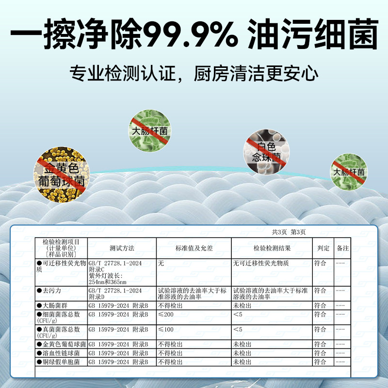 棉柔世家厨房湿巾去油去污家用油烟机清洁强力湿纸巾加大加厚抹布