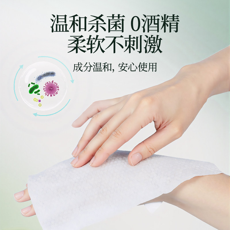 棉柔世家卫生湿巾大包清洁消毒杀菌茶香湿纸巾家用实惠装无刺激,淘宝优惠券,粉丝福利购,淘宝优惠卷