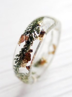 树脂戒指 叠戴戒指 简约戒指 情侣定情戒指 女士环保婚戒