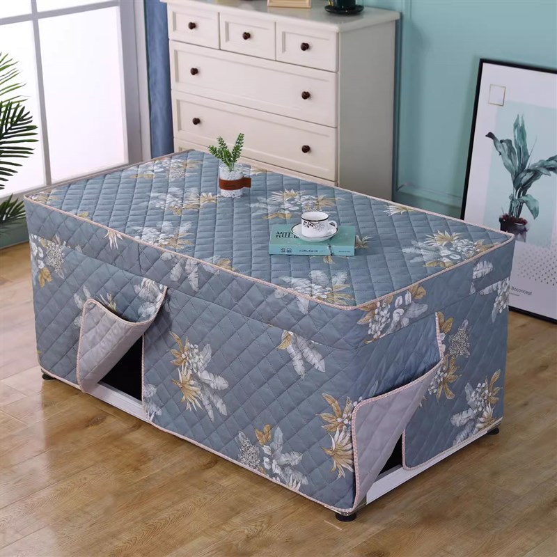 烤火桌布长方形加厚烤火桌子罩套电炉电暖桌茶几取暖被围布棉桌罩 - 图2