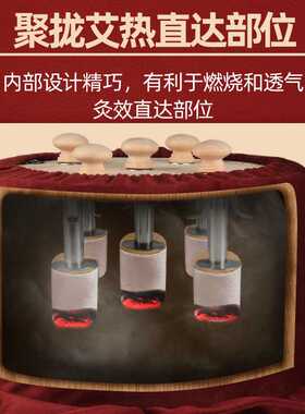 木质艾灸温灸宝艾灸馆熏蒸灸具艾柱温灸盖罐无烟随身灸控烟温灸箱
