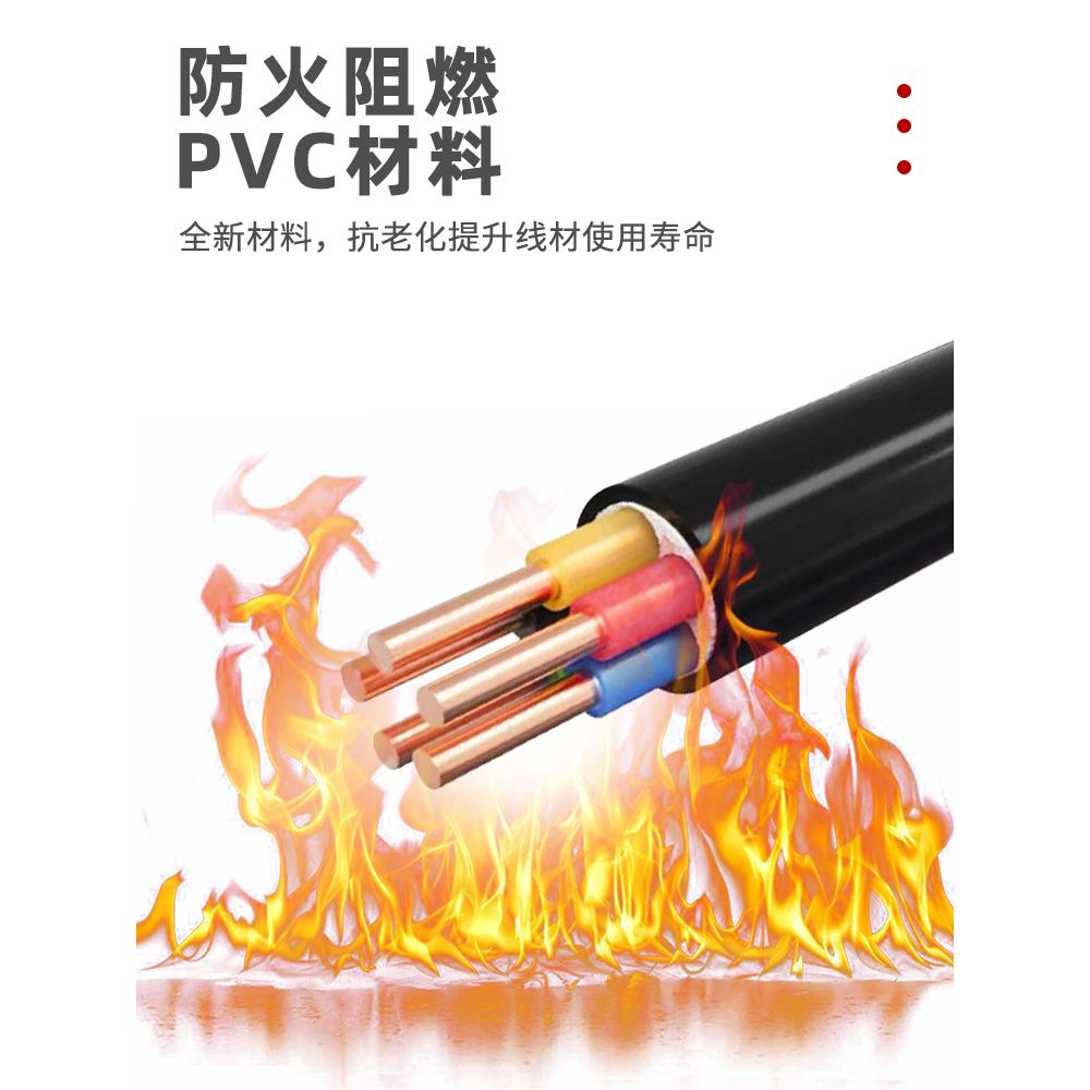 永通中策电线国标铜芯YJV 2 3 4 5芯 2.5 4 6平方凯装yjv22电缆线 - 图2