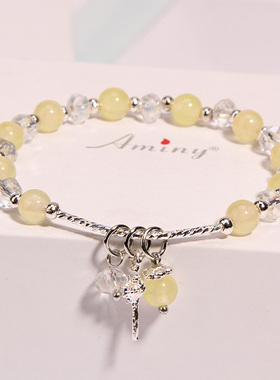 水晶手链女森系甜美小清新手串韩版简约学生闺蜜手U环手镯姐妹礼