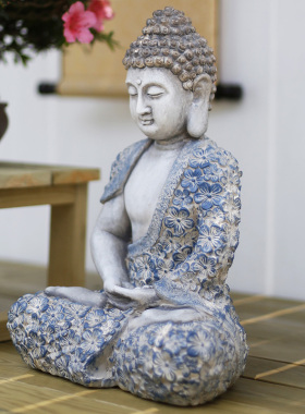 禅意佛像摆件中式创意庭院装饰花园户外露天造景艺术阳台玄关布置