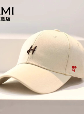 AMI女装 2026美式字母刺绣棒球帽男女同款秋季硬顶遮阳鸭舌帽9