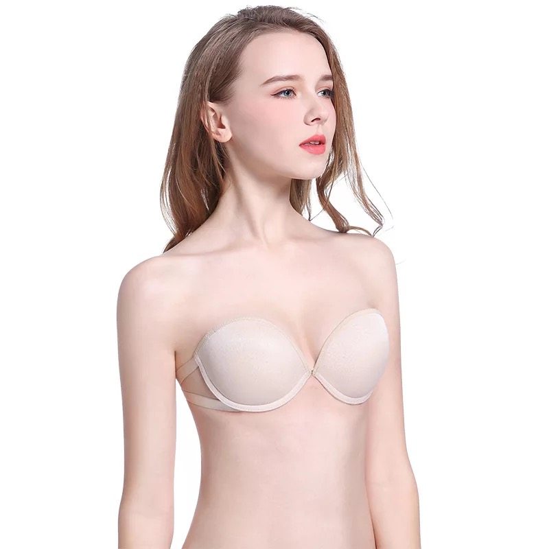 无肩带内衣聚拢防滑上托小胸加厚无带婚纱礼服文胸一字肩隐形胸贴,淘宝优惠券,粉丝福利购,淘宝优惠卷