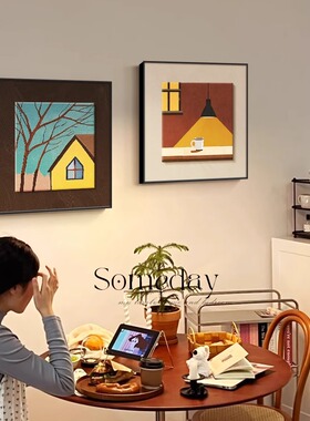 中古风玄关背景墙装饰画20