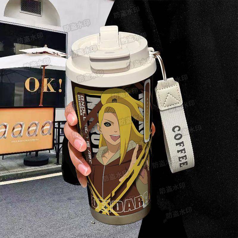 火影宇智波鼬迪达拉保温杯学生儿童大容量316不锈钢水杯咖啡杯 - 图1