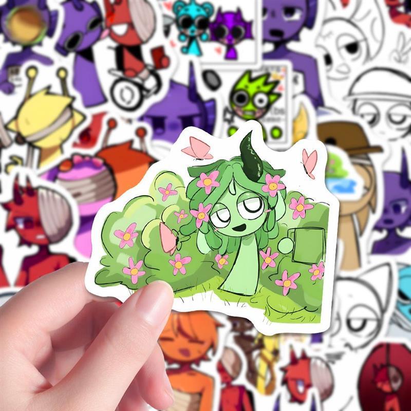 160张sprunki贴纸节奏盒子sprunki可爱Q版大头贴卡通装饰手账贴画 - 图1