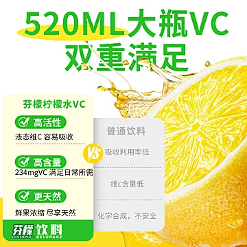 芬檬柠檬水VC大瓶520ml*15瓶[51元优惠券]-寻折猪