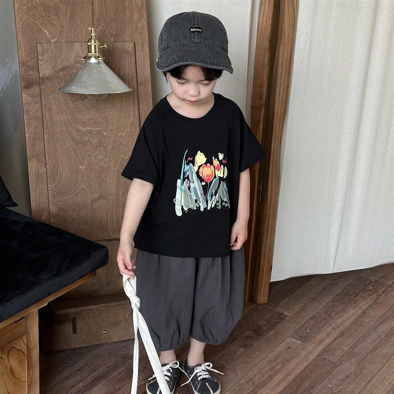 暮晨家新款夏装2025男童纯色薄款灯笼裤中小童宽松防蚊裤七分裤,淘宝优惠券,粉丝福利购,淘宝优惠卷