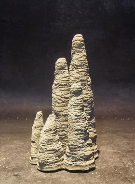 冬官手作 水泥j混凝土鱼缸造景摆件装饰品景观石假山钟乳石石柱