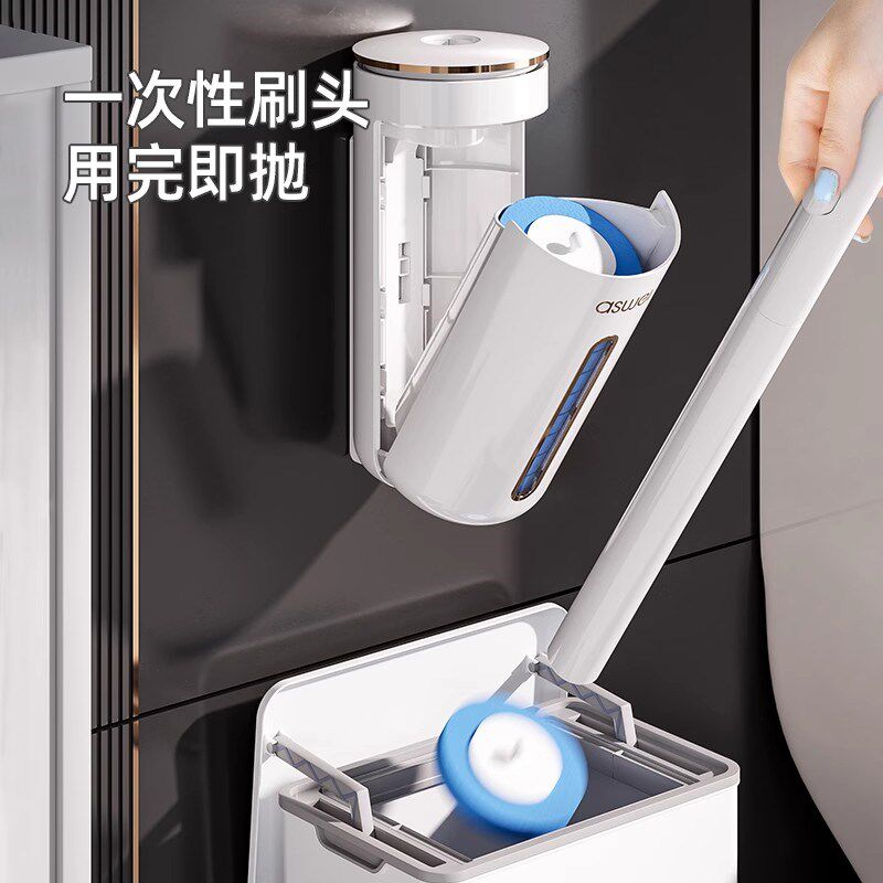 German disposable toilet brush household no dead ends toilet brush 2024 new artifact wall hanging cleaning replacement